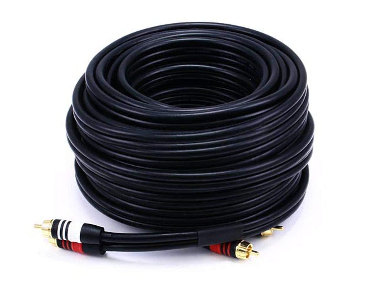 image:imageMonoprice 15ft Premium 2 RCA Plug2 RCA Plug MM 22AWG Cable BlackBlack