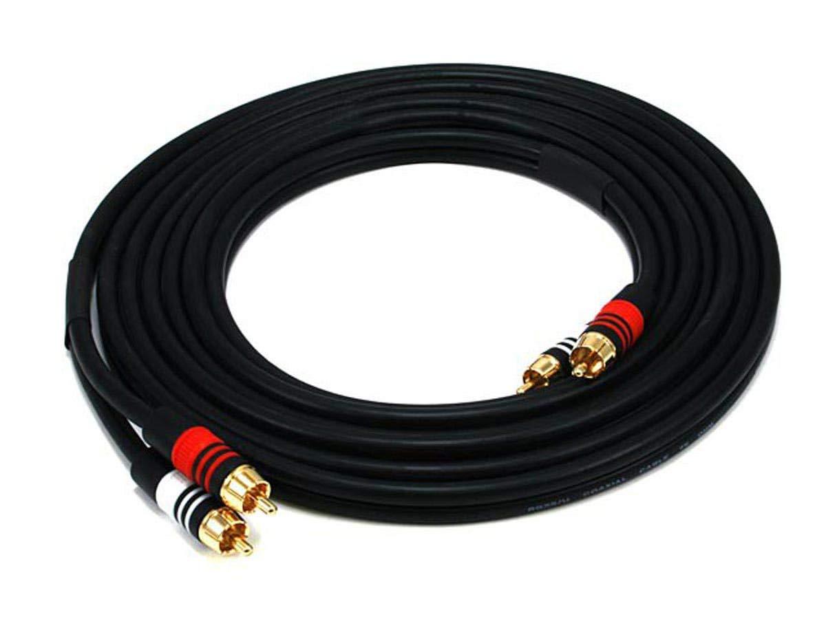 image:imageMonoprice 15ft Premium 2 RCA Plug2 RCA Plug MM 22AWG Cable BlackBlack