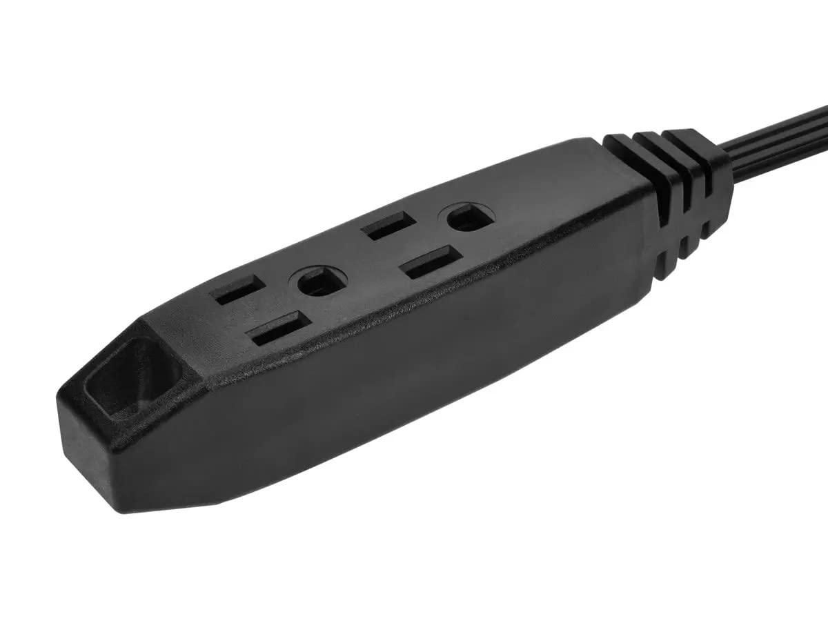 image:imageMonoprice 3Outlet Flat Plug Household Extension Cord 13 Amp SPT2 16AWG 6 Feet BlackBlack