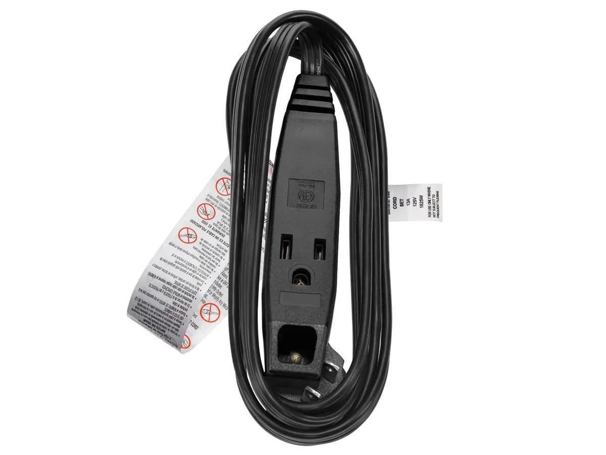 image:imageMonoprice 3Outlet Flat Plug Household Extension Cord 13 Amp SPT2 16AWG 6 Feet BlackBlack