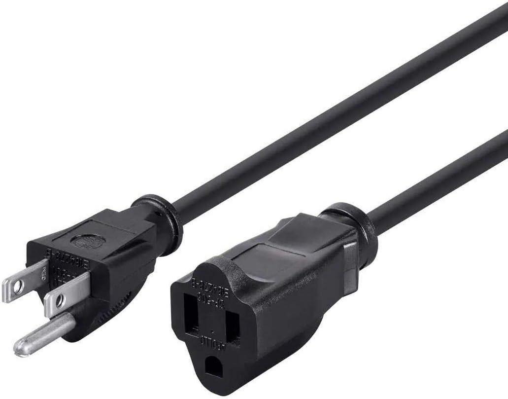 image:imageMonoprice 6ft 16AWG Power Extension Cord Cable SJT 163C NEMA 515P TO NEMA 515R 13A125V AP301SP506 Black1 Feet