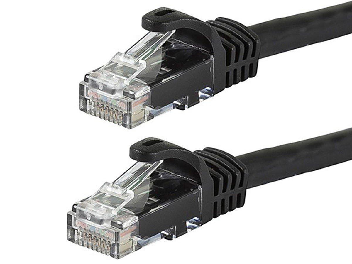 image:imageMonoprice Cat6 50ft Black Patch Cable UTP 24AWG 550MHz Pure Bare Copper Snagless RJ45 Flexboot Series Ethernet Cable Pack of 1Black