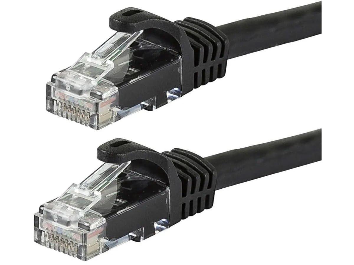 image:imageMonoprice Cat6 50ft Black Patch Cable UTP 24AWG 550MHz Pure Bare Copper Snagless RJ45 Flexboot Series Ethernet Cable Pack of 1Black