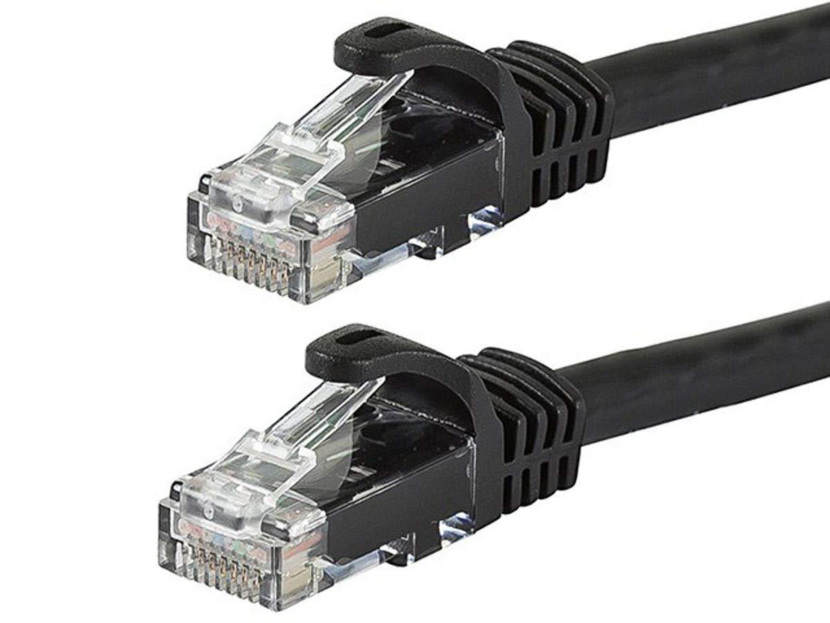 image:imageMonoprice Cat6 50ft Black Patch Cable UTP 24AWG 550MHz Pure Bare Copper Snagless RJ45 Flexboot Series Ethernet Cable Pack of 1Black