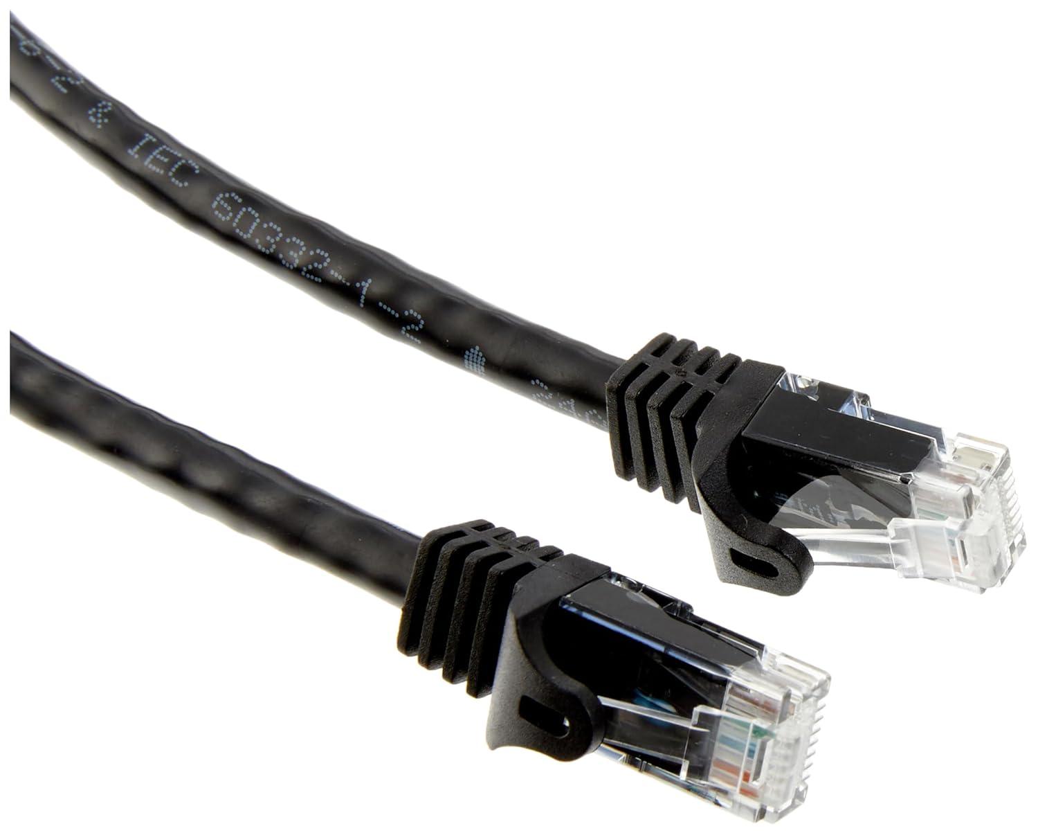 image:imageMonoprice Cat6 50ft Black Patch Cable UTP 24AWG 550MHz Pure Bare Copper Snagless RJ45 Flexboot Series Ethernet Cable Pack of 1Black