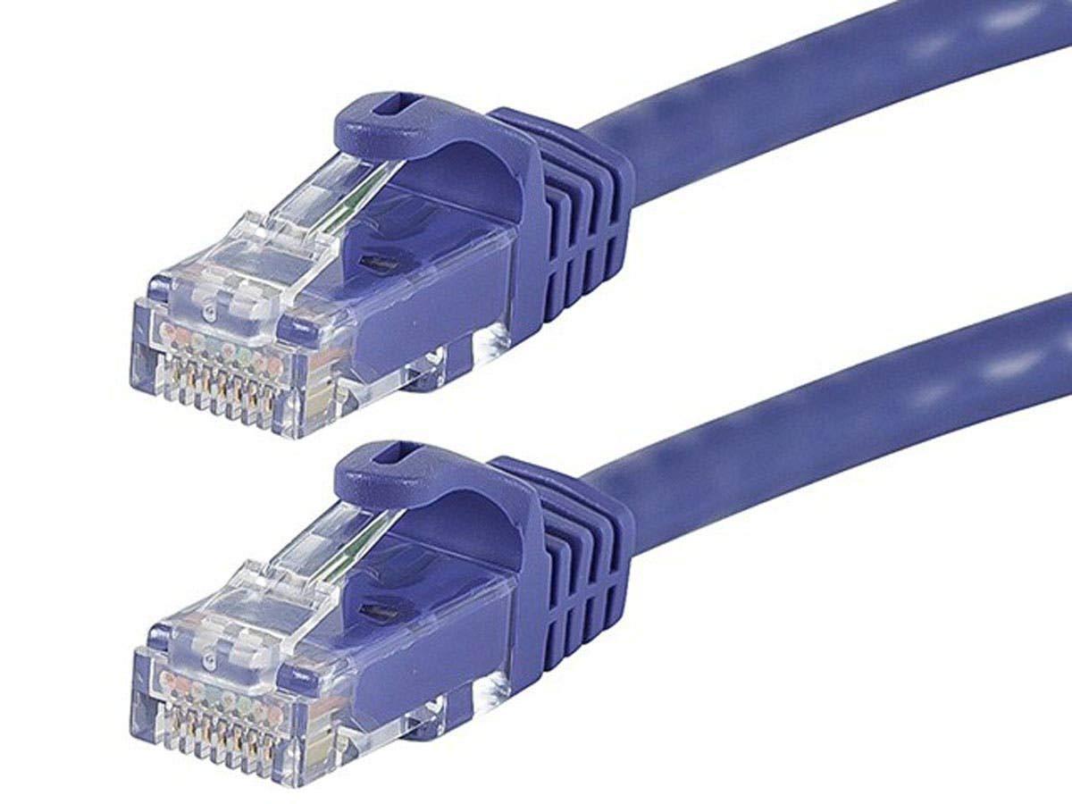 image:imageMonoprice Cat6 50ft Black Patch Cable UTP 24AWG 550MHz Pure Bare Copper Snagless RJ45 Flexboot Series Ethernet Cable Pack of 1Purple
