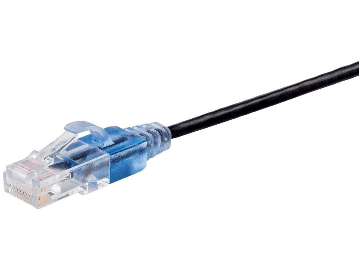 image:imageMonoprice Cat6A Ethernet Patch Cable Snagless RJ45 550Mhz 10G UTP Pure Bare Copper Wire 30AWG 10Pack 7 Feet Black SlimRun SeriesBlack