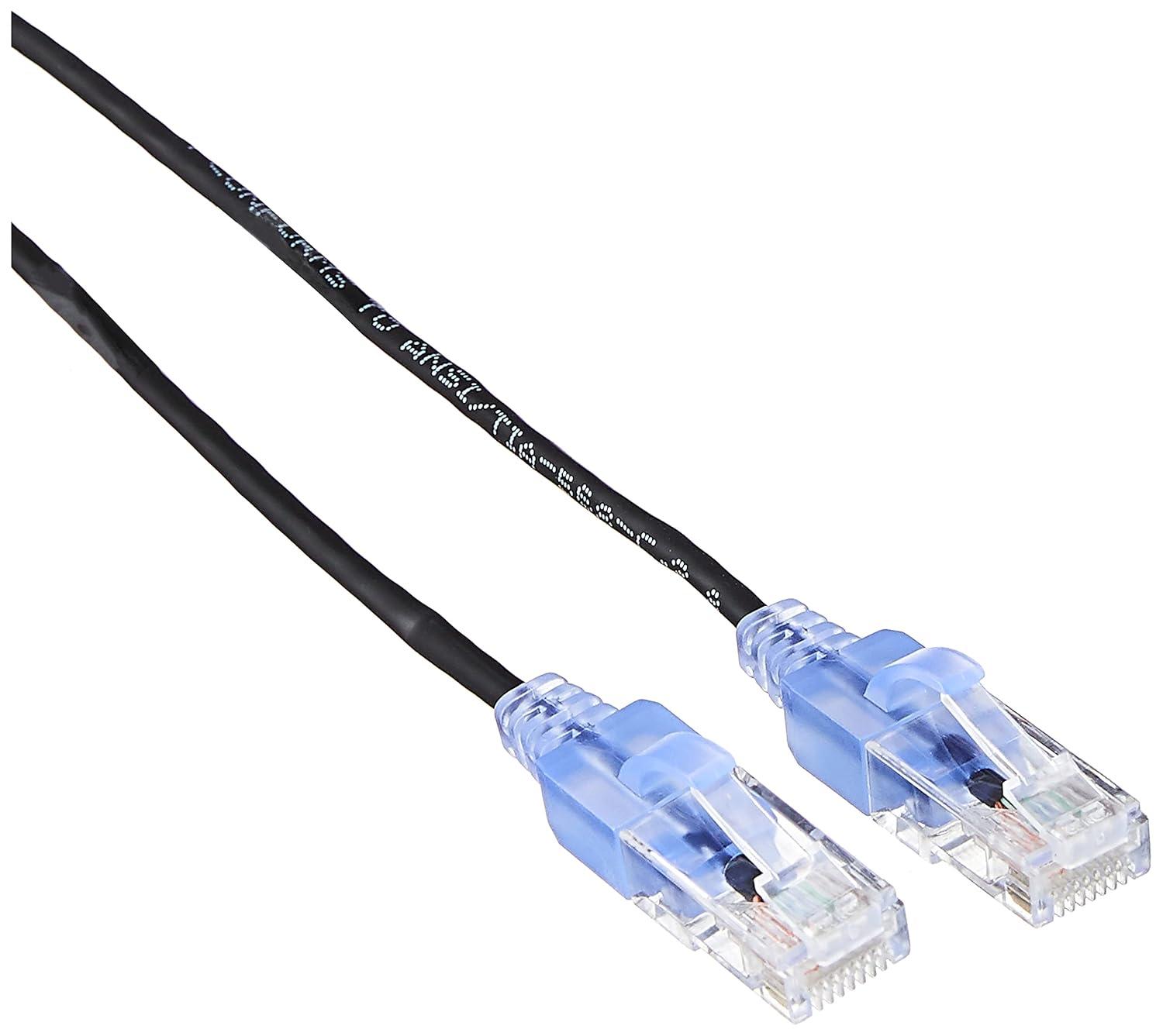 image:imageMonoprice Cat6A Ethernet Patch Cable Snagless RJ45 550Mhz 10G UTP Pure Bare Copper Wire 30AWG 10Pack 7 Feet Black SlimRun SeriesBlack