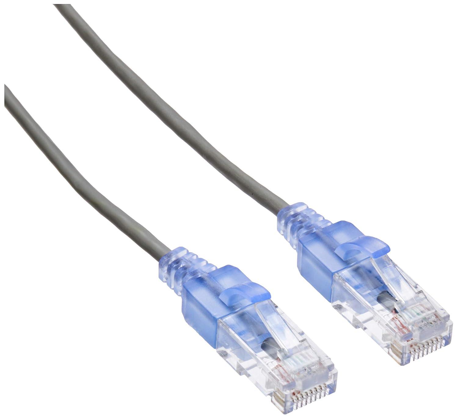 image:imageMonoprice Cat6A Ethernet Patch Cable Snagless RJ45 550Mhz 10G UTP Pure Bare Copper Wire 30AWG 10Pack 7 Feet Black SlimRun SeriesGray
