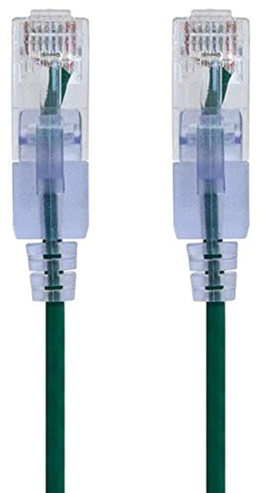 image:imageMonoprice Cat6A Ethernet Patch Cable Snagless RJ45 550Mhz 10G UTP Pure Bare Copper Wire 30AWG 10Pack 7 Feet Black SlimRun SeriesGreen