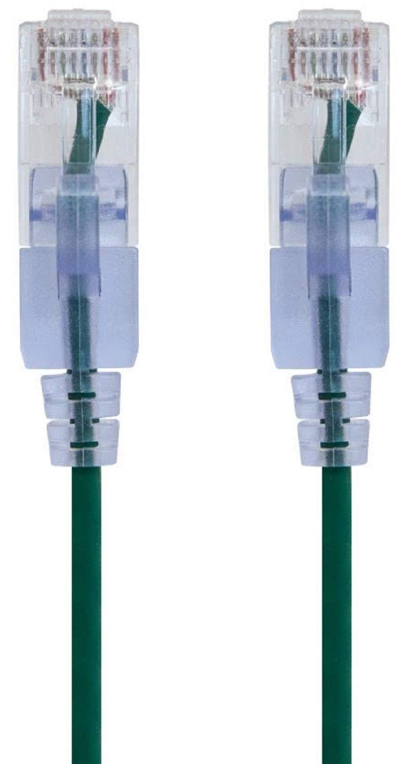 image:imageMonoprice Cat6A Ethernet Patch Cable Snagless RJ45 550Mhz 10G UTP Pure Bare Copper Wire 30AWG 10Pack 7 Feet Black SlimRun SeriesGreen