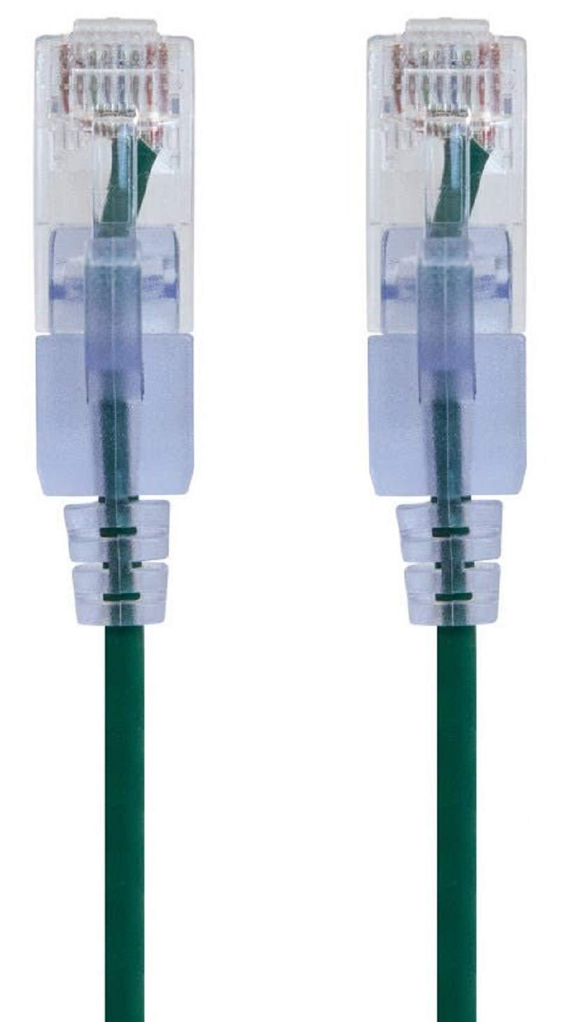image:imageMonoprice Cat6A Ethernet Patch Cable Snagless RJ45 550Mhz 10G UTP Pure Bare Copper Wire 30AWG 10Pack 7 Feet Black SlimRun SeriesGreen
