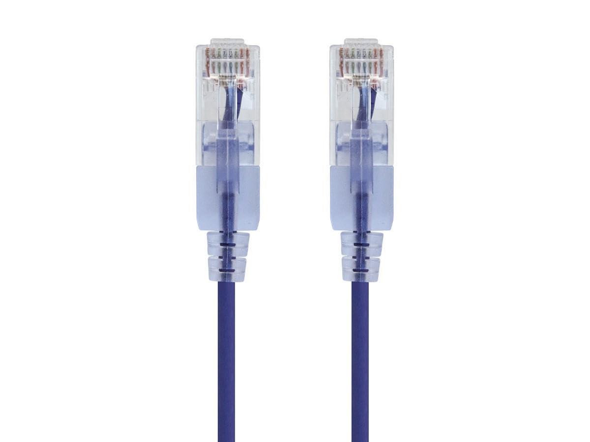 image:imageMonoprice Cat6A Ethernet Patch Cable Snagless RJ45 550Mhz 10G UTP Pure Bare Copper Wire 30AWG 10Pack 7 Feet Black SlimRun SeriesPurple