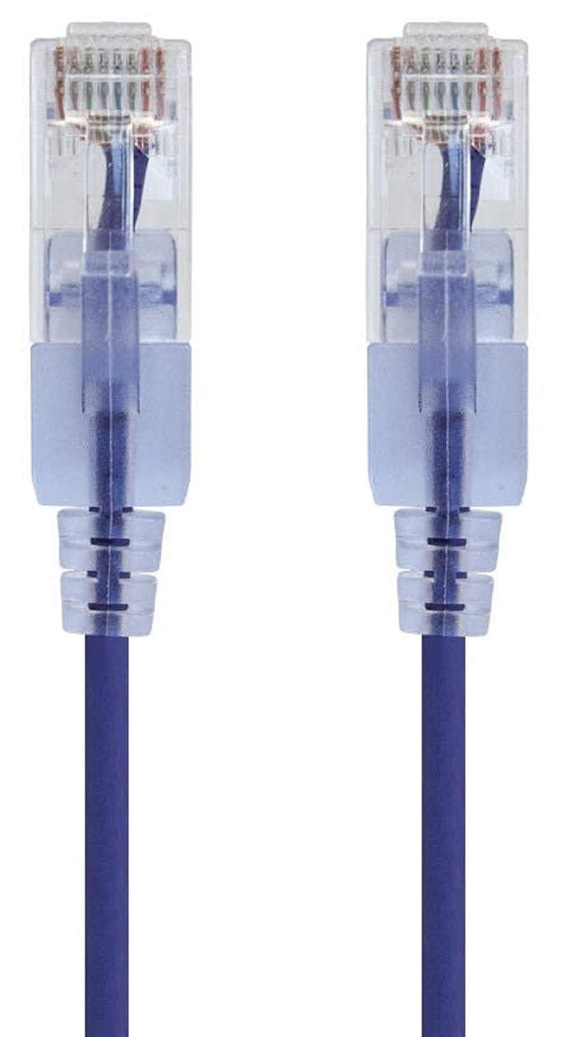 image:imageMonoprice Cat6A Ethernet Patch Cable Snagless RJ45 550Mhz 10G UTP Pure Bare Copper Wire 30AWG 10Pack 7 Feet Black SlimRun SeriesPurple