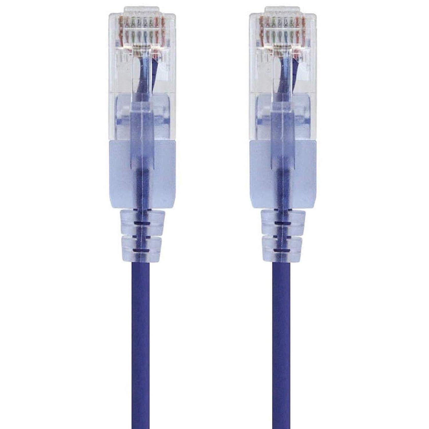 image:imageMonoprice Cat6A Ethernet Patch Cable Snagless RJ45 550Mhz 10G UTP Pure Bare Copper Wire 30AWG 10Pack 7 Feet Black SlimRun SeriesPurple