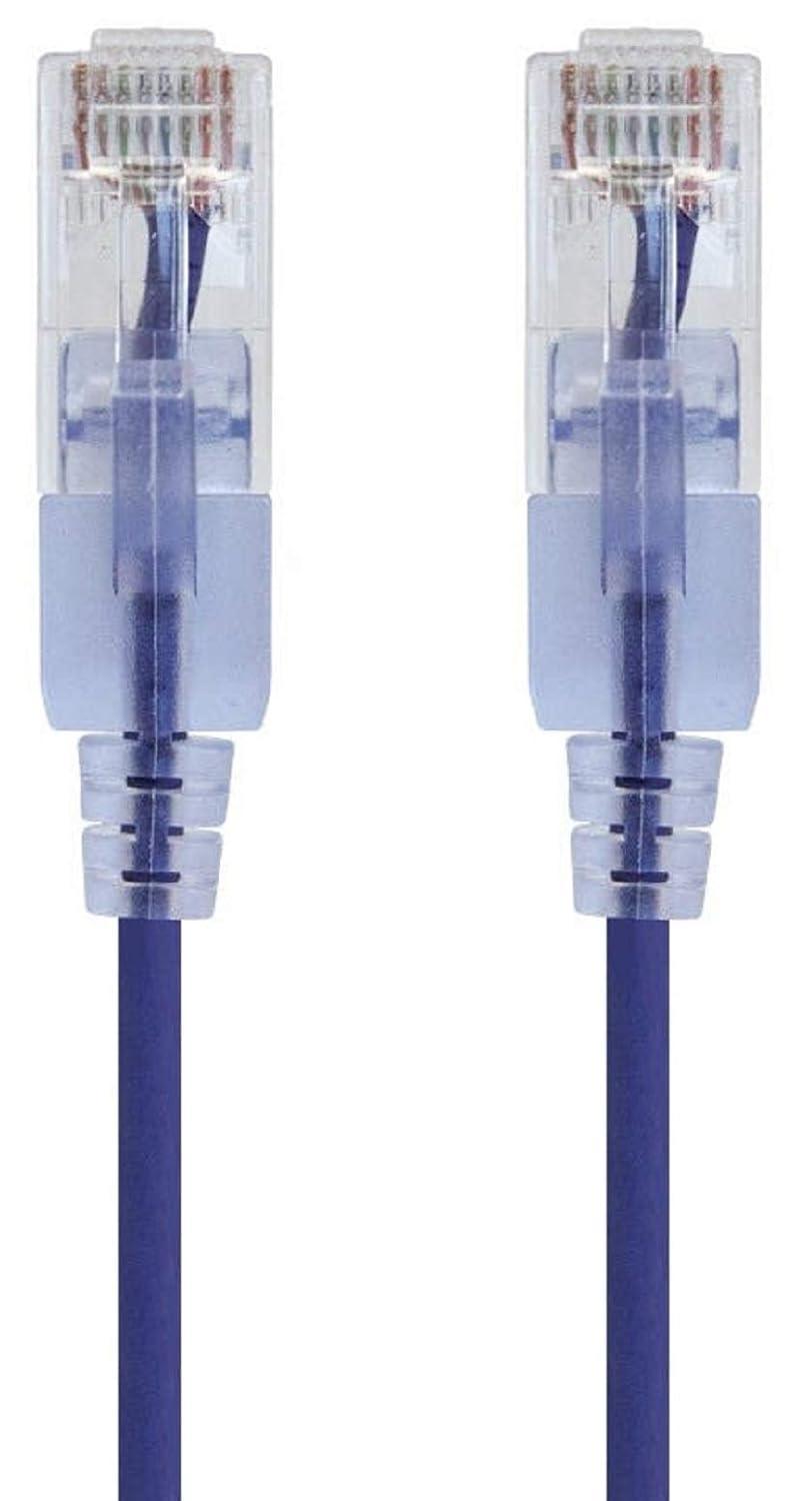image:imageMonoprice Cat6A Ethernet Patch Cable Snagless RJ45 550Mhz 10G UTP Pure Bare Copper Wire 30AWG 10Pack 7 Feet Black SlimRun SeriesPurple