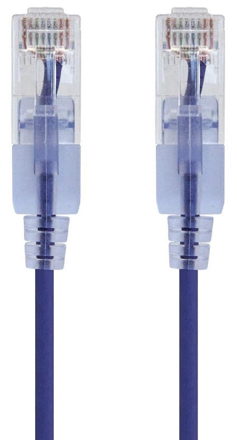 image:imageMonoprice Cat6A Ethernet Patch Cable Snagless RJ45 550Mhz 10G UTP Pure Bare Copper Wire 30AWG 10Pack 7 Feet Black SlimRun SeriesPurple