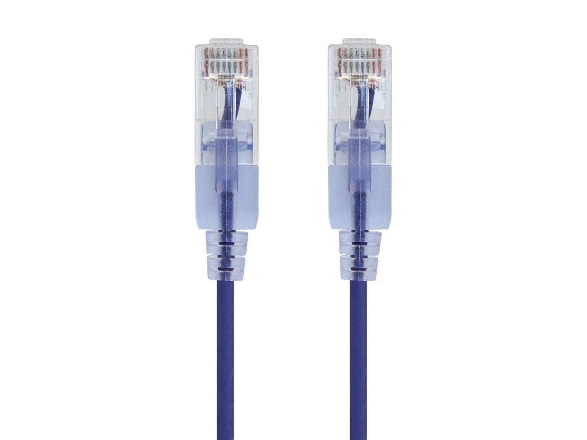 image:imageMonoprice Cat6A Ethernet Patch Cable Snagless RJ45 550Mhz 10G UTP Pure Bare Copper Wire 30AWG 10Pack 7 Feet Black SlimRun SeriesPurple