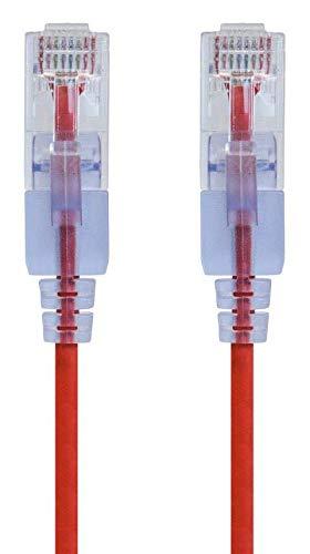 image:imageMonoprice Cat6A Ethernet Patch Cable Snagless RJ45 550Mhz 10G UTP Pure Bare Copper Wire 30AWG 10Pack 7 Feet Black SlimRun SeriesRed