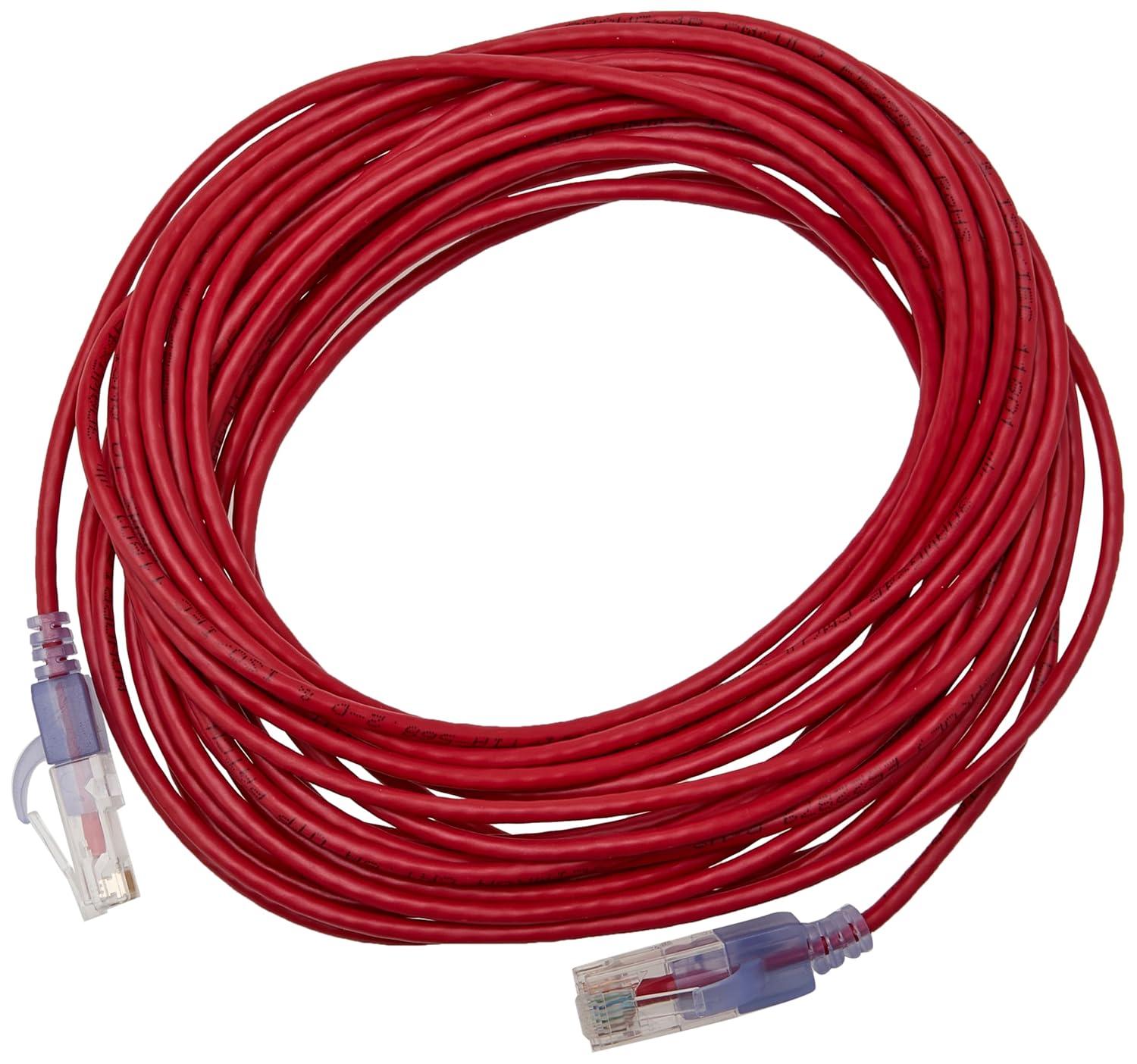 image:imageMonoprice Cat6A Ethernet Patch Cable Snagless RJ45 550Mhz 10G UTP Pure Bare Copper Wire 30AWG 10Pack 7 Feet Black SlimRun SeriesRed