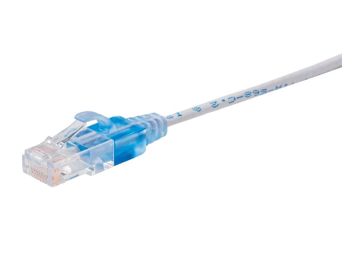 image:imageMonoprice Cat6A Ethernet Patch Cable Snagless RJ45 550Mhz 10G UTP Pure Bare Copper Wire 30AWG 10Pack 7 Feet Black SlimRun SeriesWhite