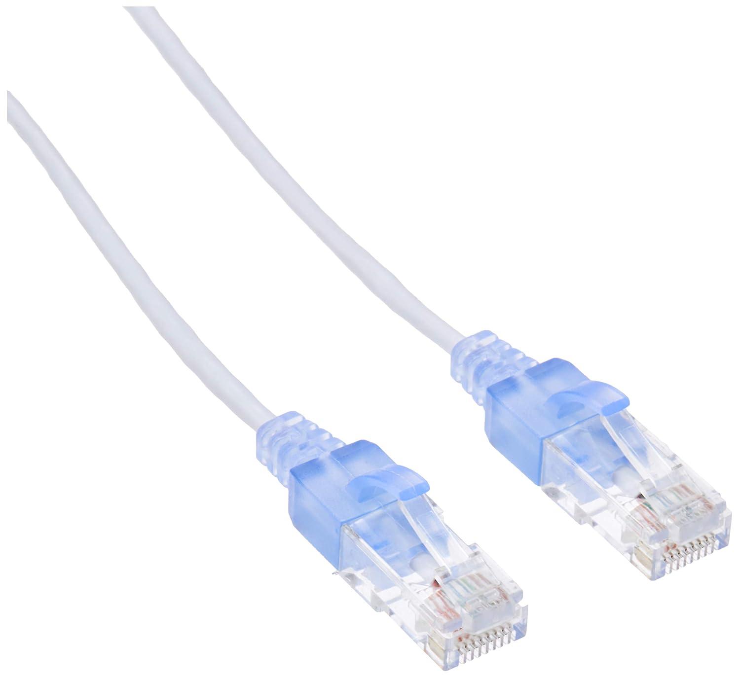 image:imageMonoprice Cat6A Ethernet Patch Cable Snagless RJ45 550Mhz 10G UTP Pure Bare Copper Wire 30AWG 10Pack 7 Feet Black SlimRun SeriesWhite