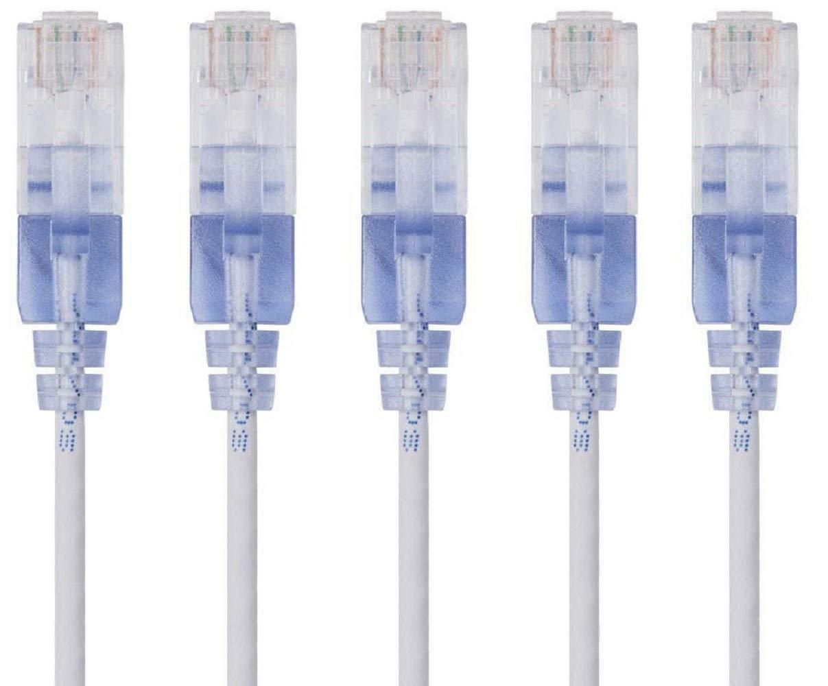 image:imageMonoprice Cat6A Ethernet Patch Cable Snagless RJ45 550Mhz 10G UTP Pure Bare Copper Wire 30AWG 10Pack 7 Feet Black SlimRun SeriesWhite
