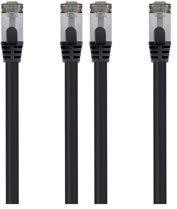 image:imageMonoprice Cat8 50ft Black Patch Cable Double Shielded SFTP 26AWG 2GHz 40G Pure Bare Copper Snagless RJ45 Entegrade Series Ethernet CableBlack
