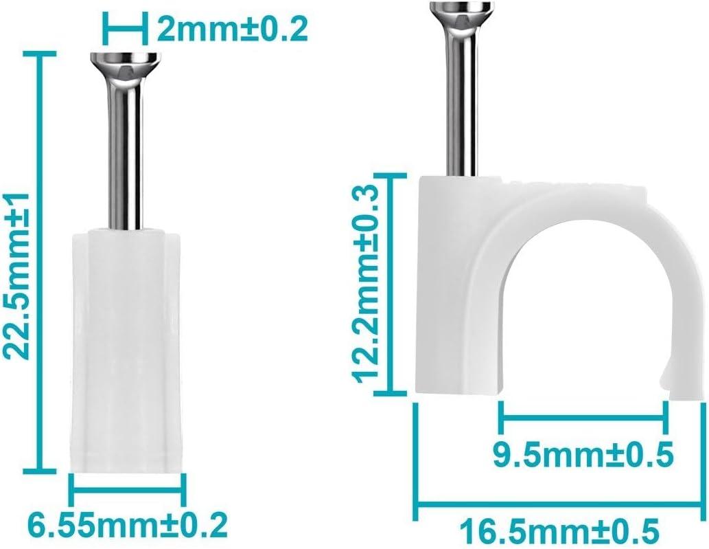 image:imageMonoprice Circle cable clips with steel nail 10mm 100pcsPack
