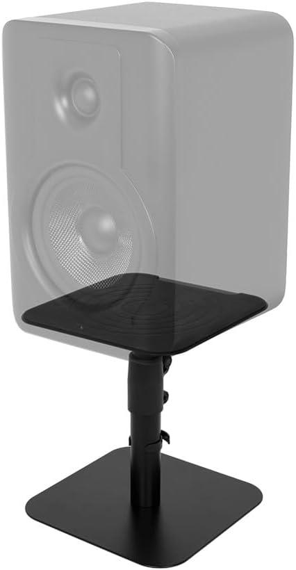 image:imageMonoprice Desktop Freestanding Speaker Stands Pair Adjustable with Cable Management for MediumLarge Bookshelf Studio Monitor Speakers