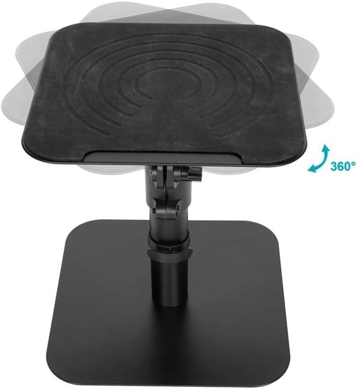 image:imageMonoprice Desktop Freestanding Speaker Stands Pair Adjustable with Cable Management for MediumLarge Bookshelf Studio Monitor Speakers