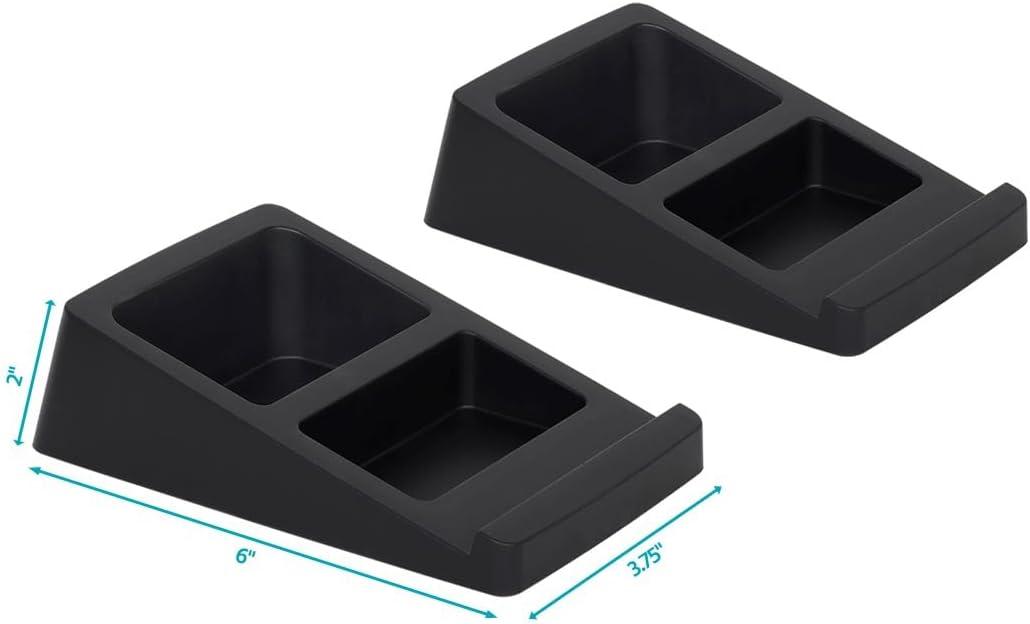 image:imageMonoprice Tilted Wedge Desktop Speaker Stands Pair for Small Sized Speakers AntiVibration 15 Degrees of Tilt for Bookshelf Speakers and Studio Monitors