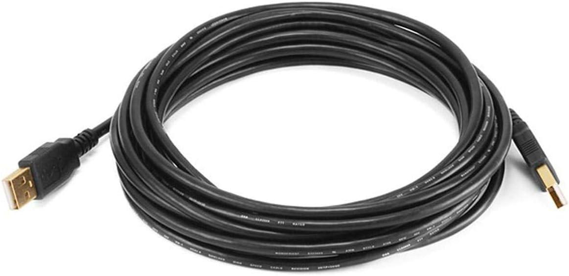 image:imageMonoprice USB 20 TypeA Male to TypeA Male Cable Gold Plated For Data Transfer Hard Drive Enclosures Printers Modems Cameras and More 2824AWG 10 Feet BlackBlack