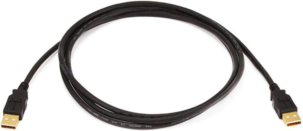 image:imageMonoprice USB 20 TypeA Male to TypeA Male Cable Gold Plated For Data Transfer Hard Drive Enclosures Printers Modems Cameras and More 2824AWG 10 Feet BlackBlack