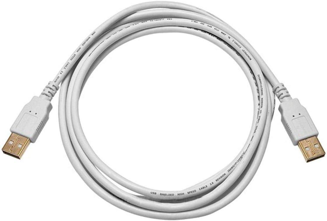 image:imageMonoprice USB 20 TypeA Male to TypeA Male Cable Gold Plated For Data Transfer Hard Drive Enclosures Printers Modems Cameras and More 2824AWG 10 Feet BlackWhite