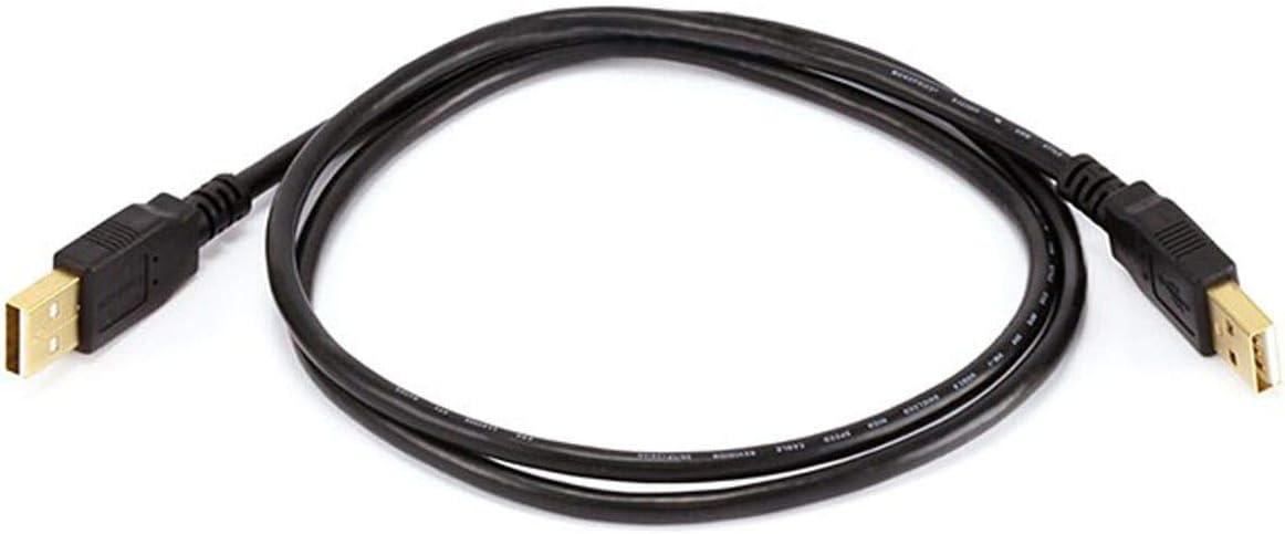 image:imageMonoprice USB 20 TypeA Male to TypeA Male Cable Gold Plated For Data Transfer Hard Drive Enclosures Printers Modems Cameras and More 2824AWG 10 Feet BlackBlack