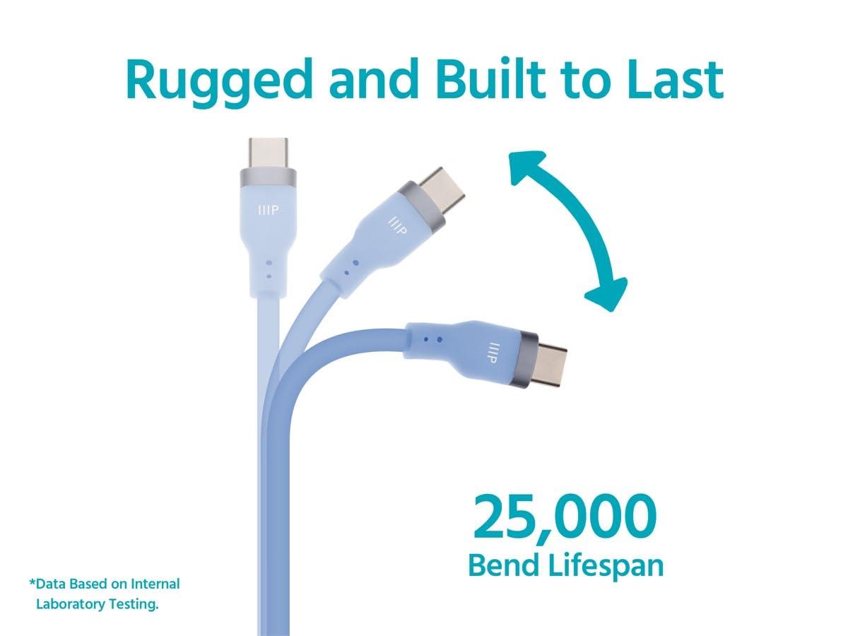 image:imageMonoprice USB 20 USBC to USBC Silicone Cable 6ft Blue