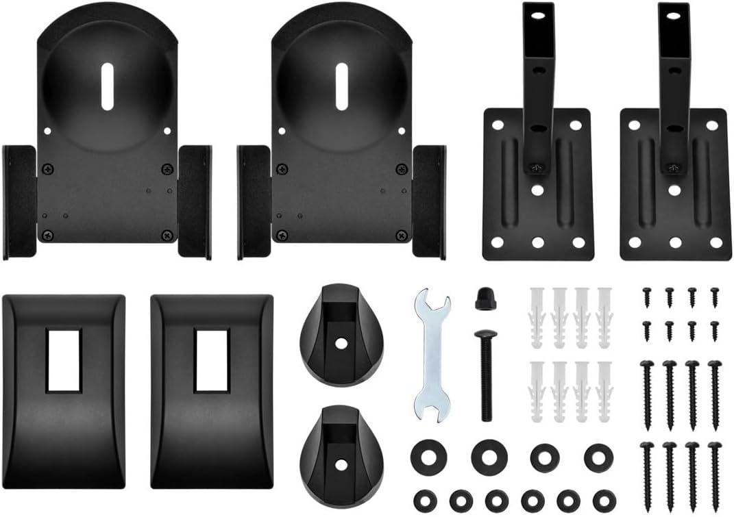 image:imageMonoprice Universal Bookshelf Speaker Wall Mount Brackets Swivel Tilt Dual Side Clamping Large BookshelfSurround Sound Speakers up to 55 lbs Pair