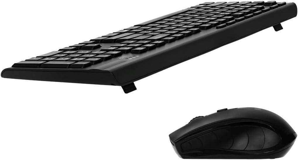image:imageMonoprice Wireless Membrane Keyboard and Optical Mouse Combo FullSize 104Key Keyboard 24 GHz Wireless Receiver for Both Home and Office Use