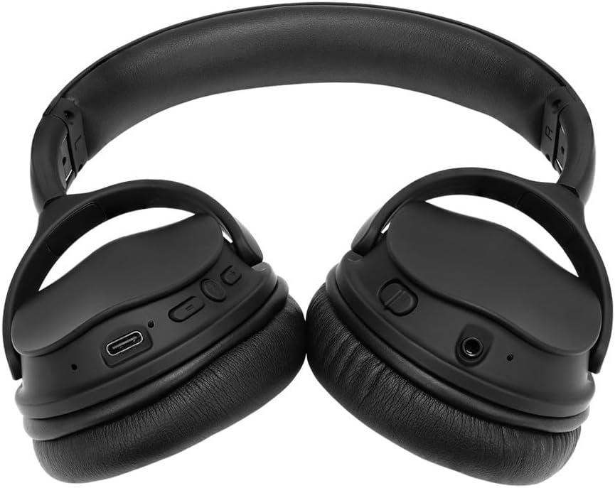 image:imageMonoprice Wireless Over Ear Headphones Active Noise Cancelling ANC Bluetooth 50 Extended Playtime Qualcomm aptX Audio 40mm Drivers Black
