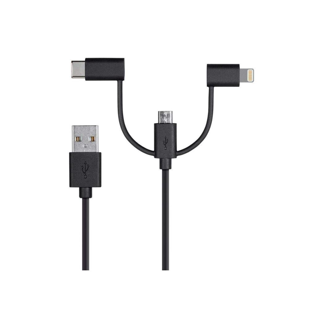 image:imageMonoprice 118789 Apple MFi Certified USB to Micro USB  USB TypeC  Lightning Charge And Sync Cable  3 Feet  BlackBlack