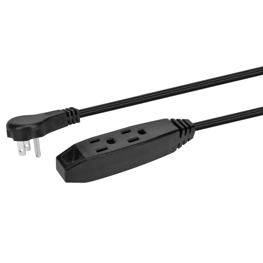 image:imageMonoprice 3Outlet Flat Plug Household Extension Cord 13 Amp SPT2 16AWG 6 Feet BlackBlack