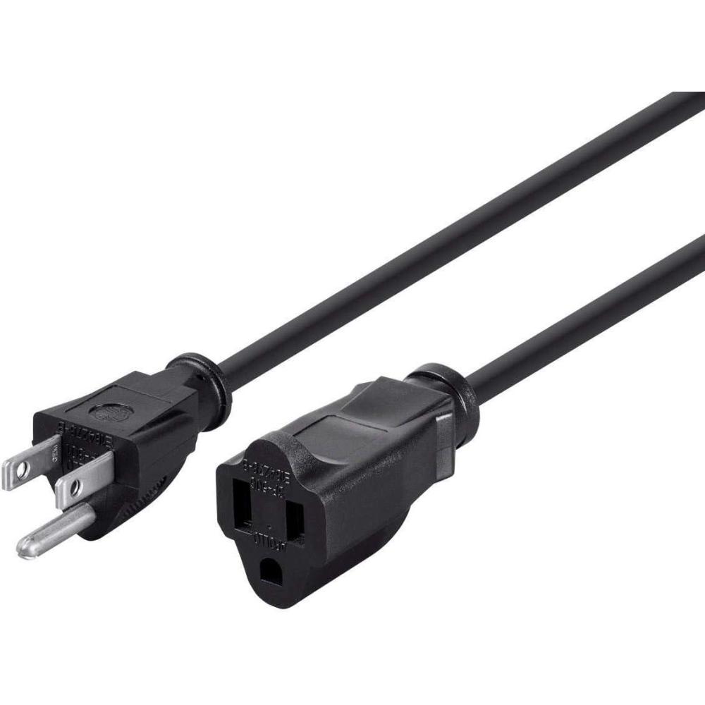 image:imageMonoprice 6ft 16AWG Power Extension Cord Cable SJT 163C NEMA 515P TO NEMA 515R 13A125V AP301SP506 Black6 Feet