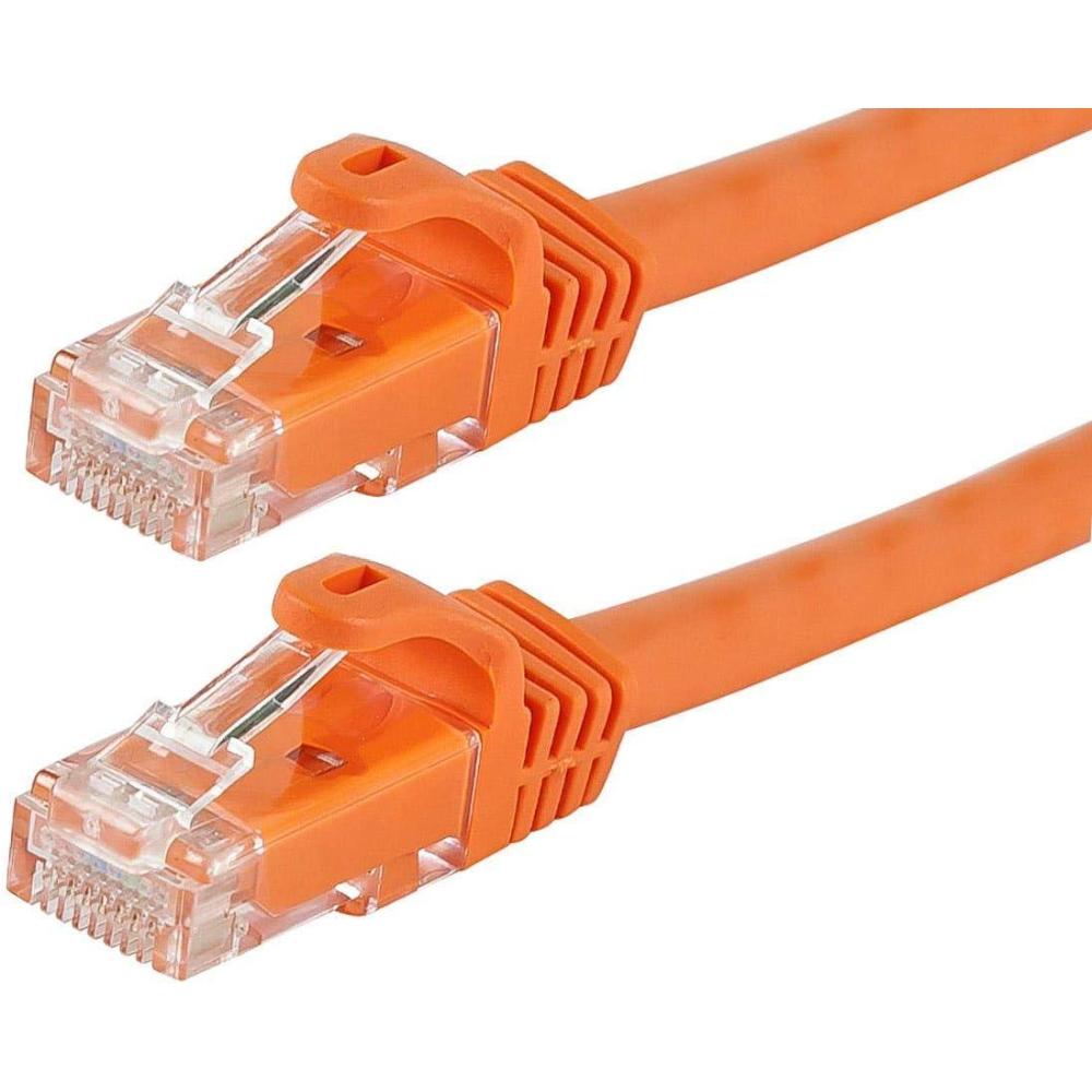 image:imageMonoprice Cat5e 10ft Black Patch Cable UTP 24AWG 350MHz Pure Bare Copper Snagless RJ45 Flexboot Series Ethernet CableOrange