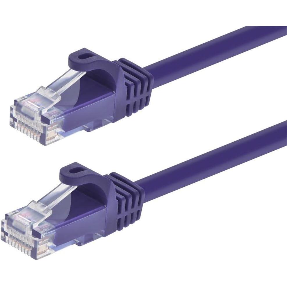 image:imageMonoprice Cat5e 10ft Black Patch Cable UTP 24AWG 350MHz Pure Bare Copper Snagless RJ45 Flexboot Series Ethernet CablePurple