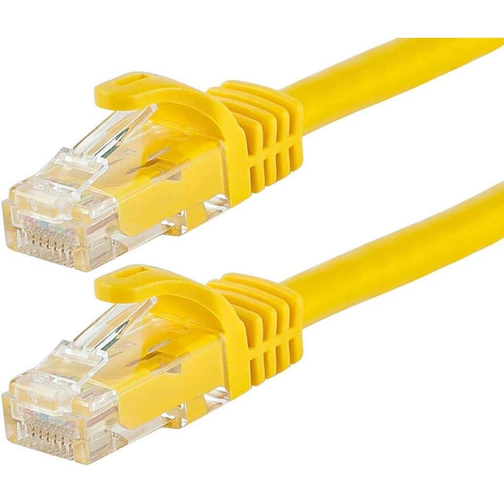image:imageMonoprice Cat5e 10ft Black Patch Cable UTP 24AWG 350MHz Pure Bare Copper Snagless RJ45 Flexboot Series Ethernet CableYellow