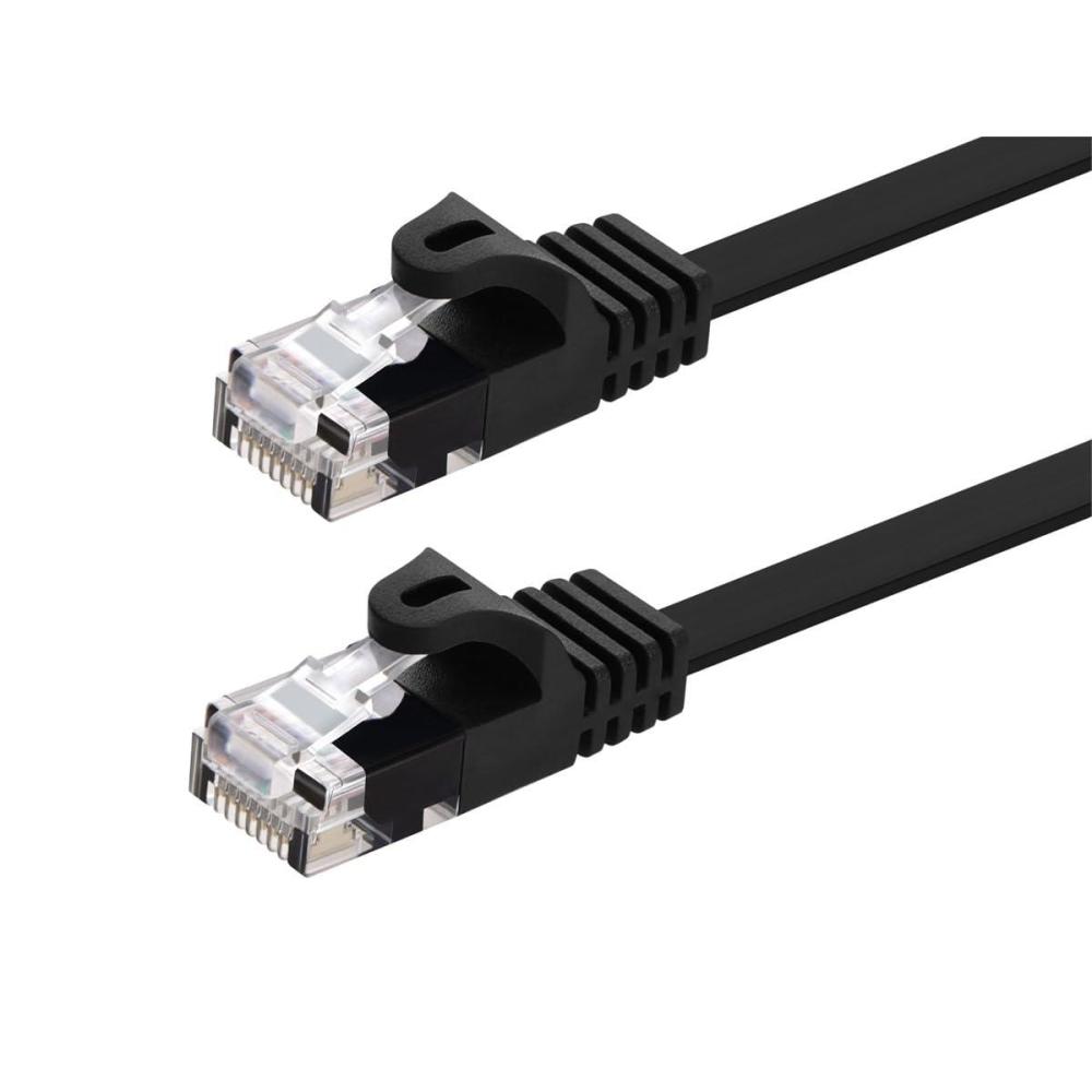image:imageMonoprice Cat5e 25ft Black Flat Patch Cable UTP 30AWG 350MHz Pure Bare Copper Snagless RJ45 Flexboot Series Ethernet Cable05 Feet