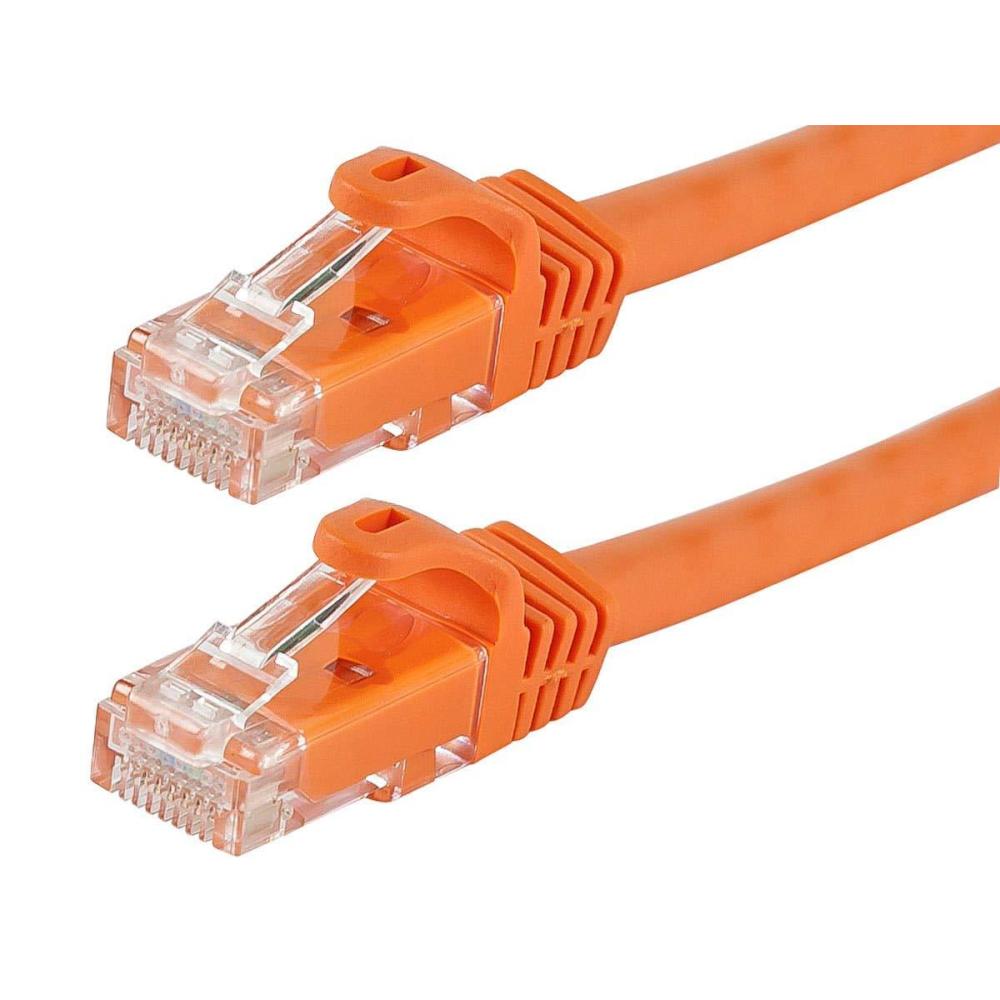 image:imageMonoprice Cat6 50ft Black Patch Cable UTP 24AWG 550MHz Pure Bare Copper Snagless RJ45 Flexboot Series Ethernet Cable Pack of 1Orange