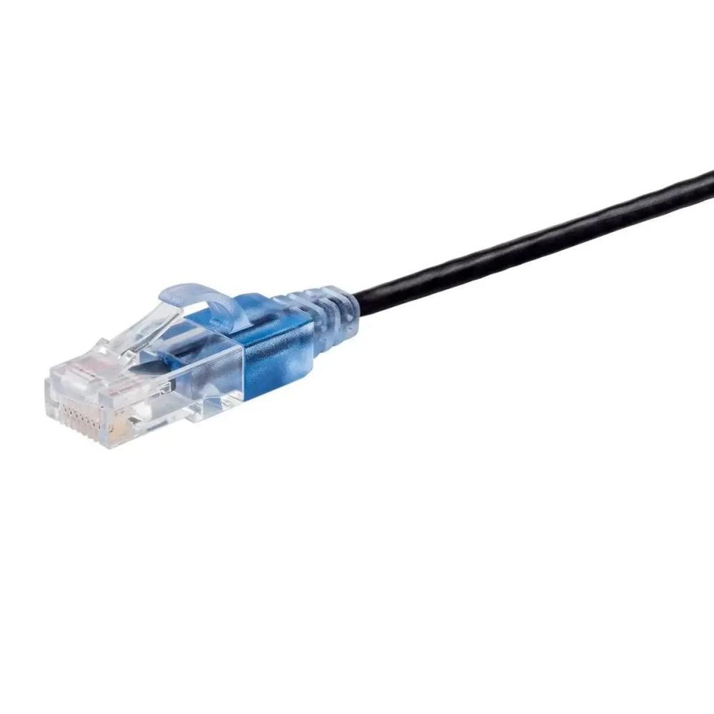 image:imageMonoprice Cat6A Ethernet Patch Cable  Snagless RJ45 550Mhz 10G UTP Pure Bare Copper Wire 30AWG 10Pack 7 Feet Black  SlimRun SeriesBlack