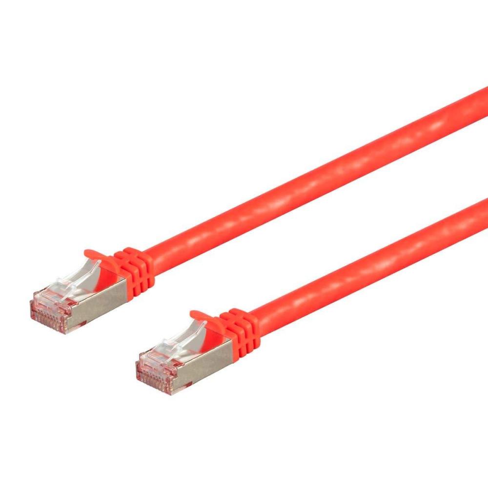 image:imageMonoprice Cat7 Ethernet Patch Cable  Flexboot RJ45 Stranded 600Mhz SFTP CMX 26AWG 25 Feet Blue  Entegrade SeriesRed